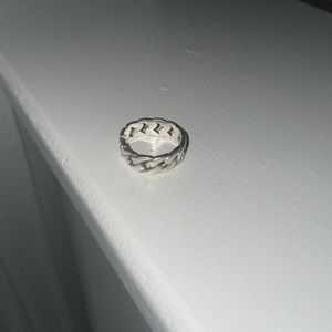 925 Sterling silver Cuban link ring